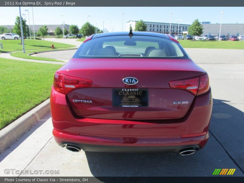 Spicy Red / Beige 2011 Kia Optima EX