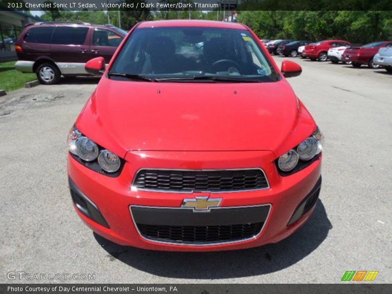Victory Red / Dark Pewter/Dark Titanium 2013 Chevrolet Sonic LT Sedan