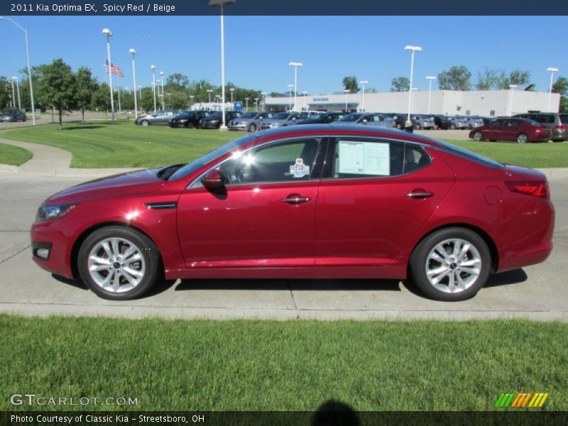 Spicy Red / Beige 2011 Kia Optima EX