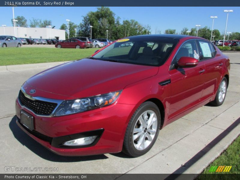 Spicy Red / Beige 2011 Kia Optima EX