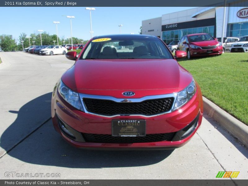 Spicy Red / Beige 2011 Kia Optima EX