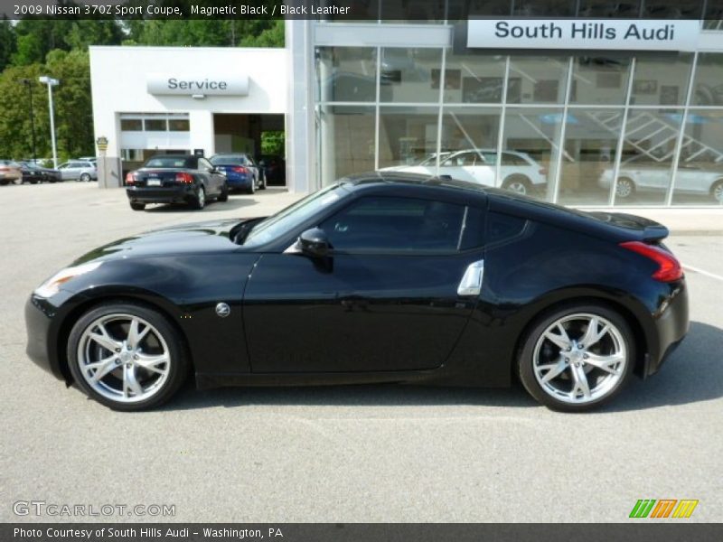 Magnetic Black / Black Leather 2009 Nissan 370Z Sport Coupe