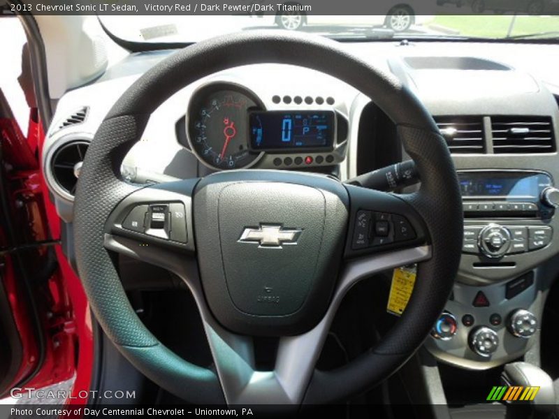 Victory Red / Dark Pewter/Dark Titanium 2013 Chevrolet Sonic LT Sedan