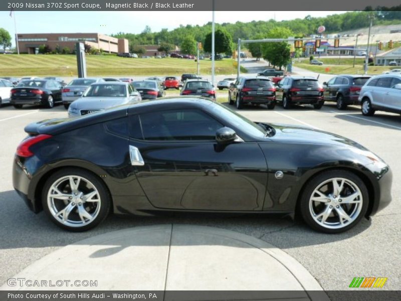 Magnetic Black / Black Leather 2009 Nissan 370Z Sport Coupe