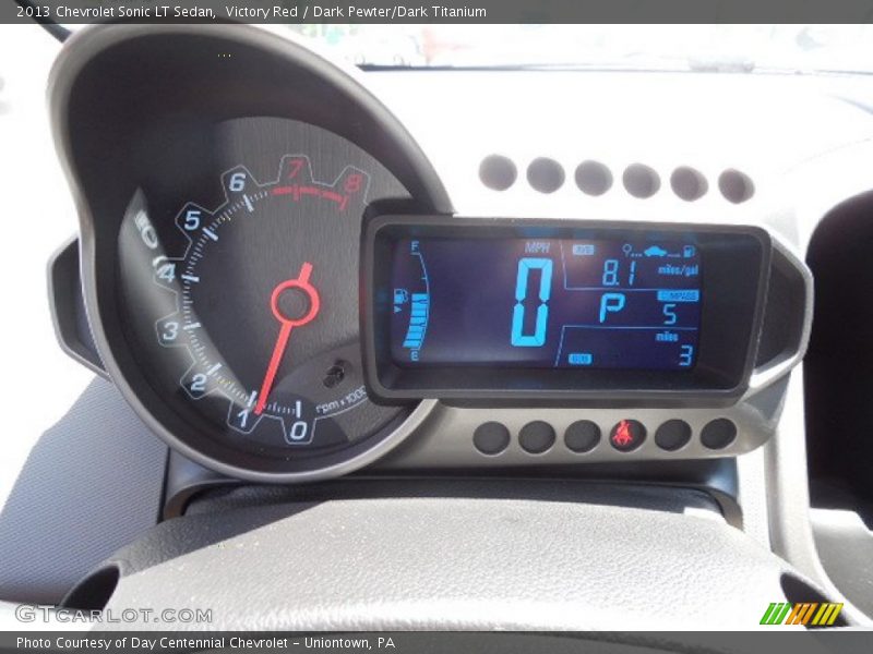 Victory Red / Dark Pewter/Dark Titanium 2013 Chevrolet Sonic LT Sedan