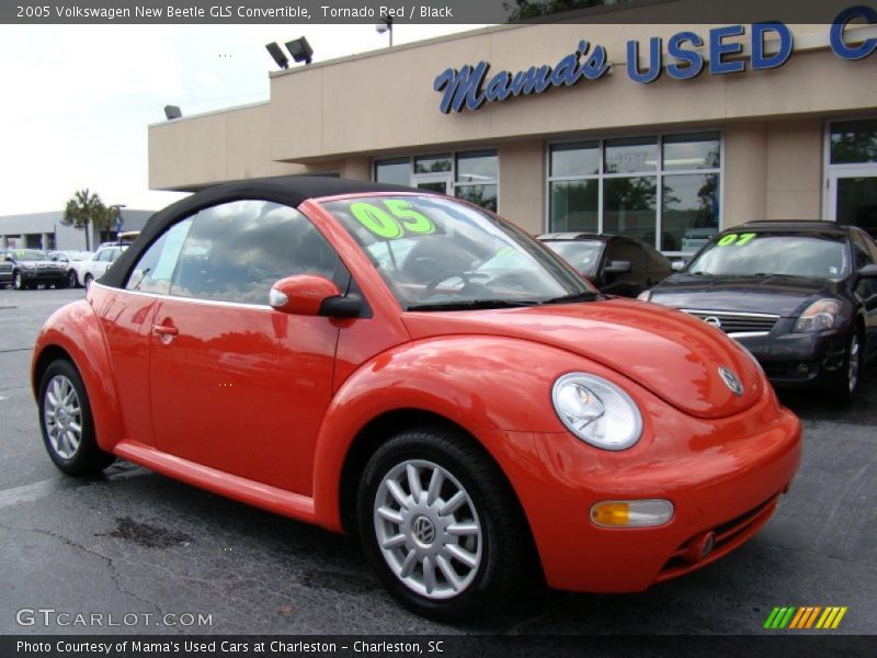 Tornado Red / Black 2005 Volkswagen New Beetle GLS Convertible
