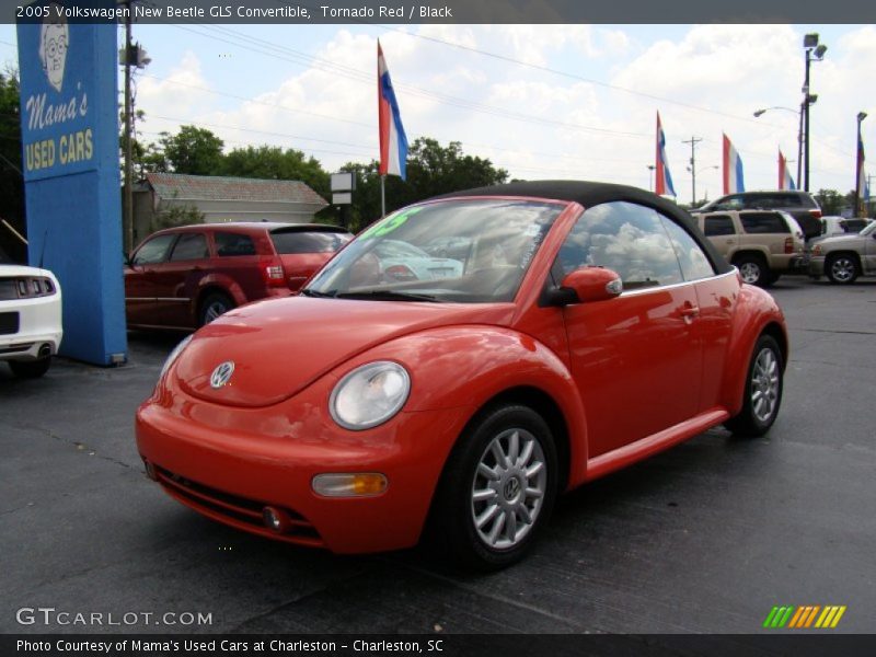 Tornado Red / Black 2005 Volkswagen New Beetle GLS Convertible
