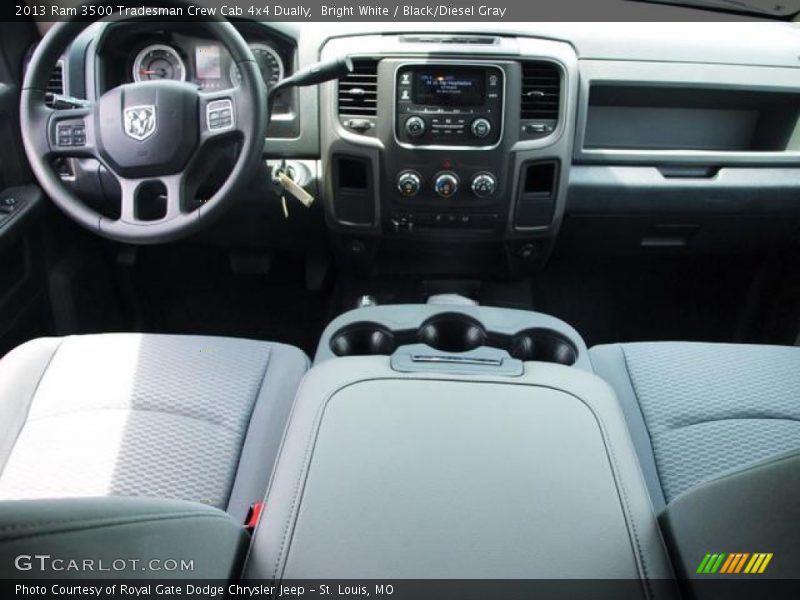 Bright White / Black/Diesel Gray 2013 Ram 3500 Tradesman Crew Cab 4x4 Dually