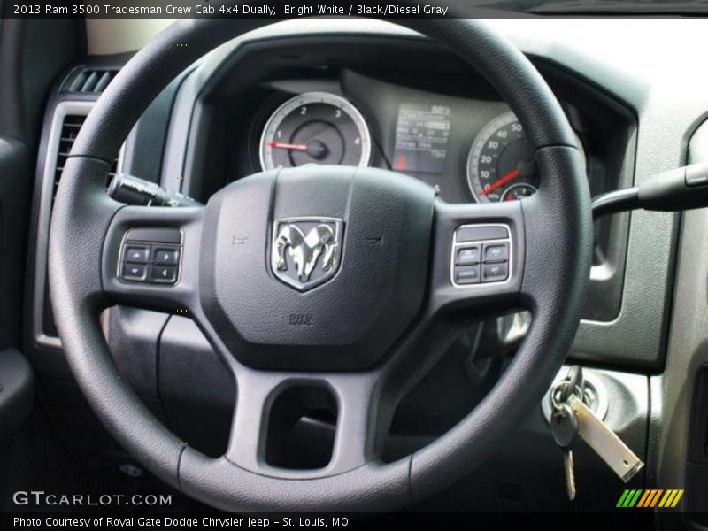 Bright White / Black/Diesel Gray 2013 Ram 3500 Tradesman Crew Cab 4x4 Dually