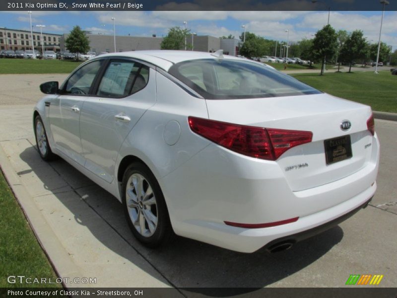 Snow White Pearl / Beige 2011 Kia Optima EX