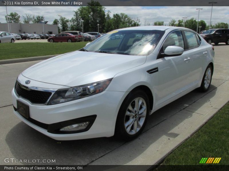 Snow White Pearl / Beige 2011 Kia Optima EX