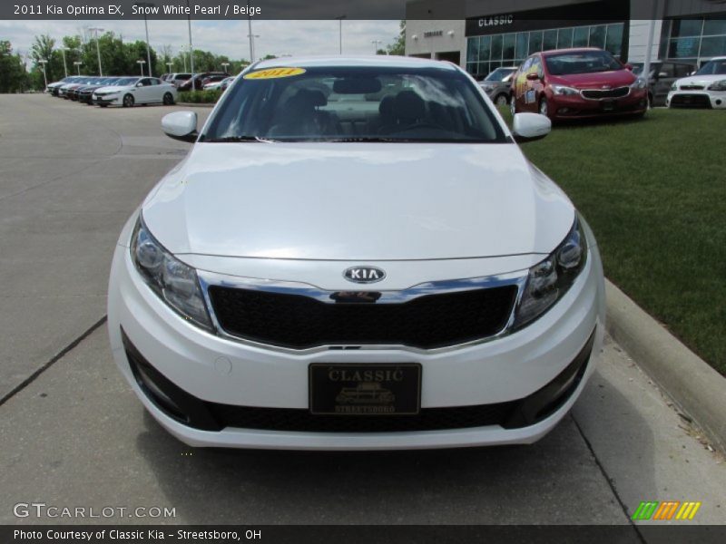 Snow White Pearl / Beige 2011 Kia Optima EX