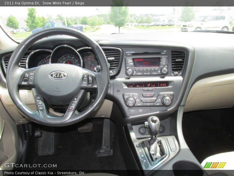 Snow White Pearl / Beige 2011 Kia Optima EX