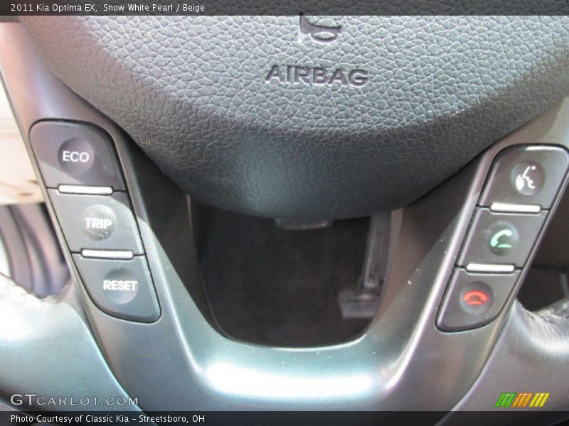 Snow White Pearl / Beige 2011 Kia Optima EX
