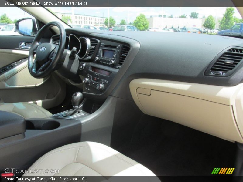 Snow White Pearl / Beige 2011 Kia Optima EX
