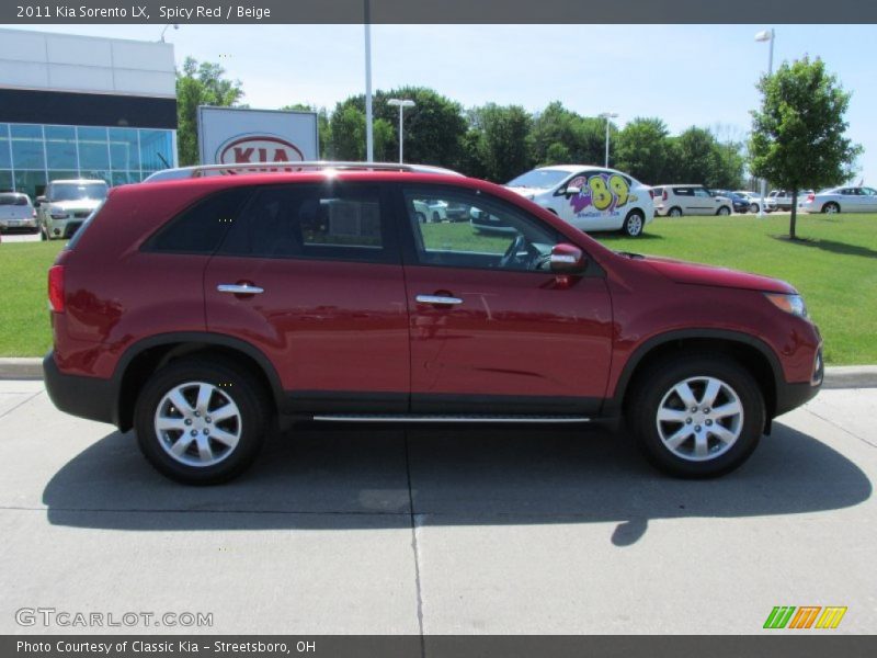 Spicy Red / Beige 2011 Kia Sorento LX