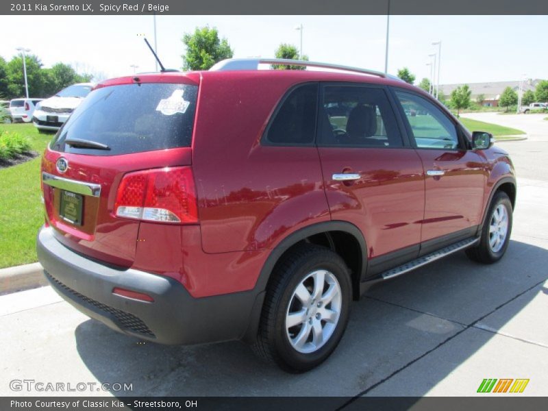 Spicy Red / Beige 2011 Kia Sorento LX