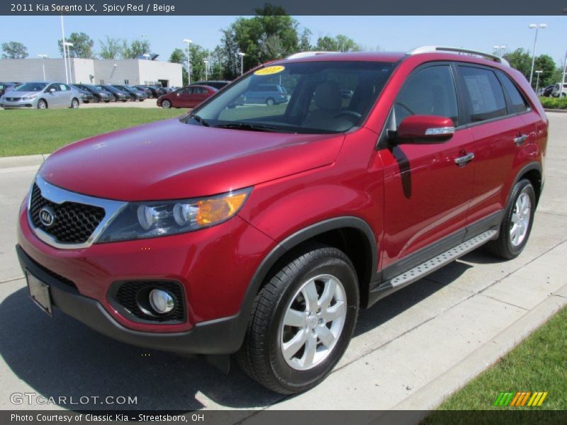 Spicy Red / Beige 2011 Kia Sorento LX