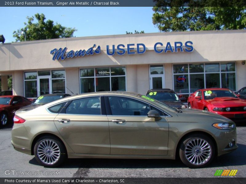 Ginger Ale Metallic / Charcoal Black 2013 Ford Fusion Titanium
