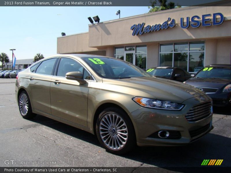 Ginger Ale Metallic / Charcoal Black 2013 Ford Fusion Titanium