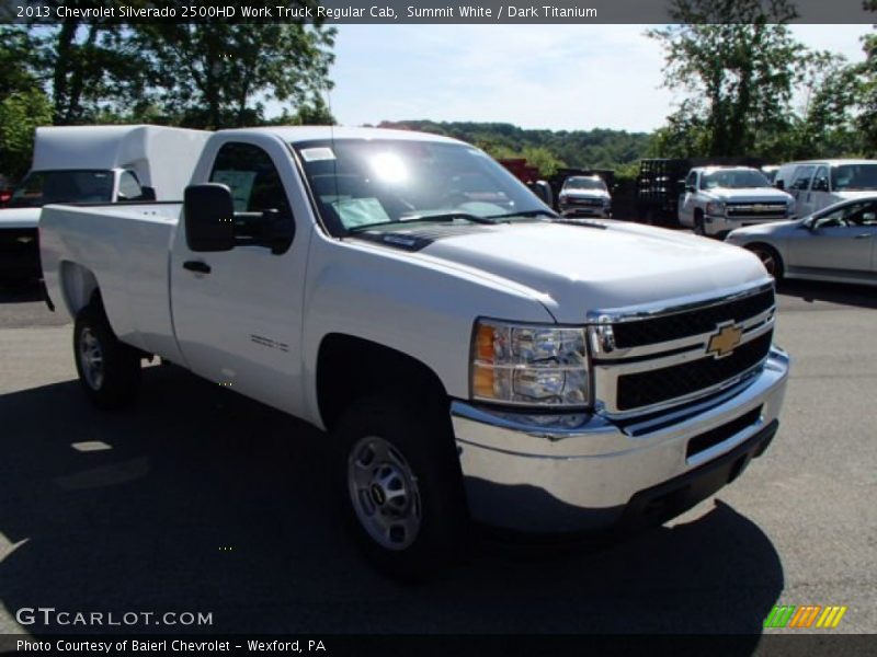 Summit White / Dark Titanium 2013 Chevrolet Silverado 2500HD Work Truck Regular Cab