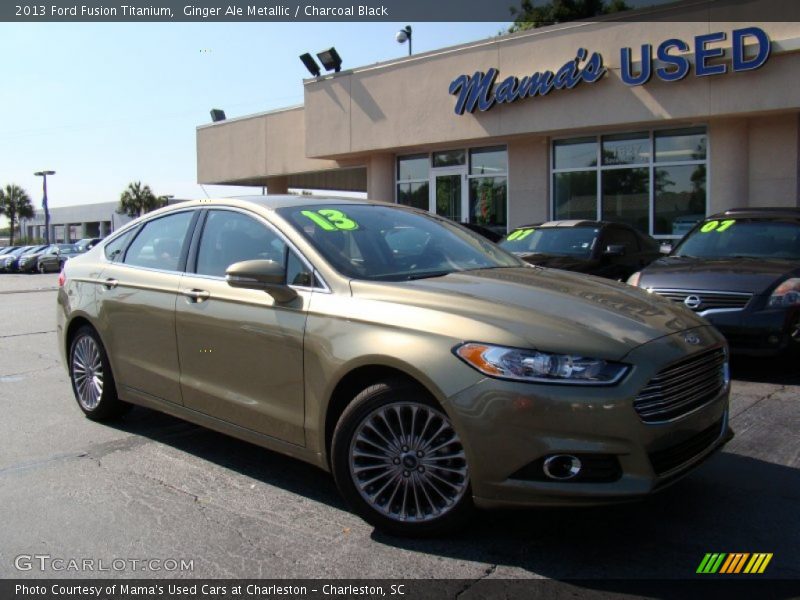Ginger Ale Metallic / Charcoal Black 2013 Ford Fusion Titanium