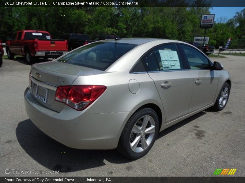Champagne Silver Metallic / Cocoa/Light Neutral 2013 Chevrolet Cruze LT