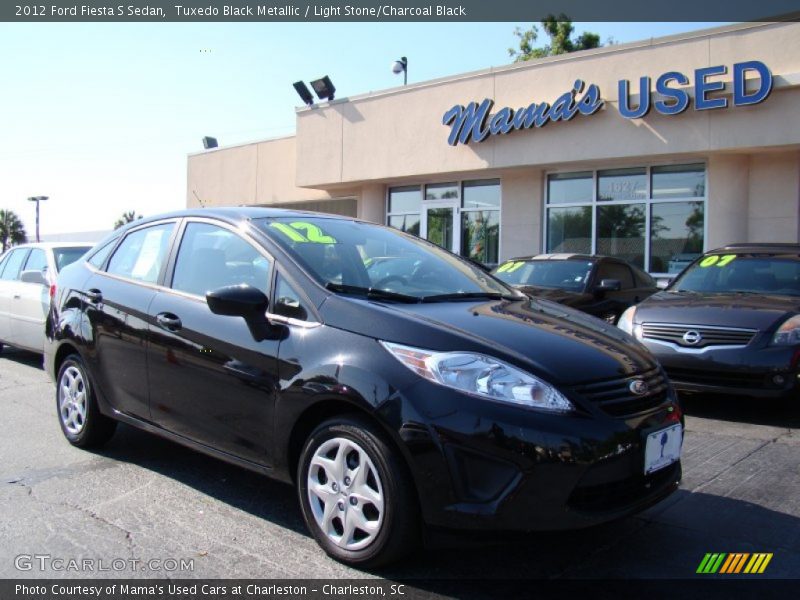 Tuxedo Black Metallic / Light Stone/Charcoal Black 2012 Ford Fiesta S Sedan
