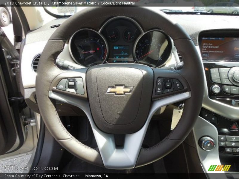 Champagne Silver Metallic / Cocoa/Light Neutral 2013 Chevrolet Cruze LT
