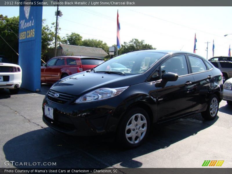 Tuxedo Black Metallic / Light Stone/Charcoal Black 2012 Ford Fiesta S Sedan