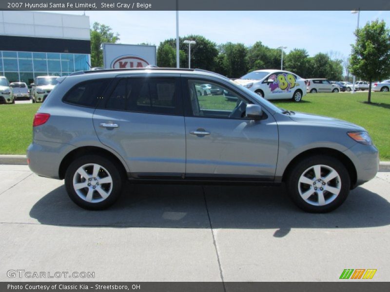 Steel Gray / Beige 2007 Hyundai Santa Fe Limited
