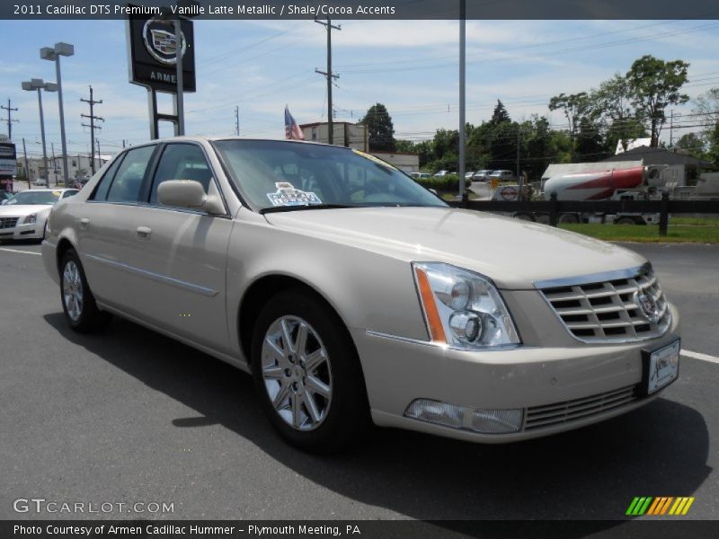 Vanille Latte Metallic / Shale/Cocoa Accents 2011 Cadillac DTS Premium