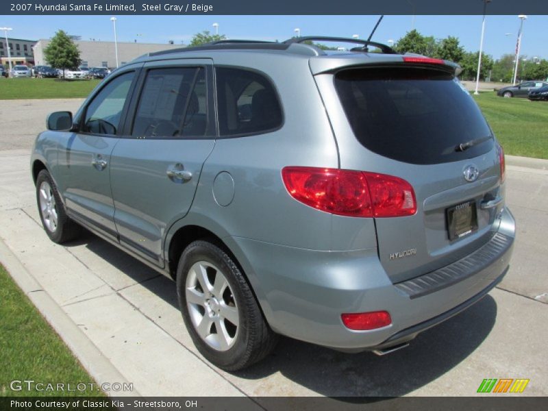 Steel Gray / Beige 2007 Hyundai Santa Fe Limited