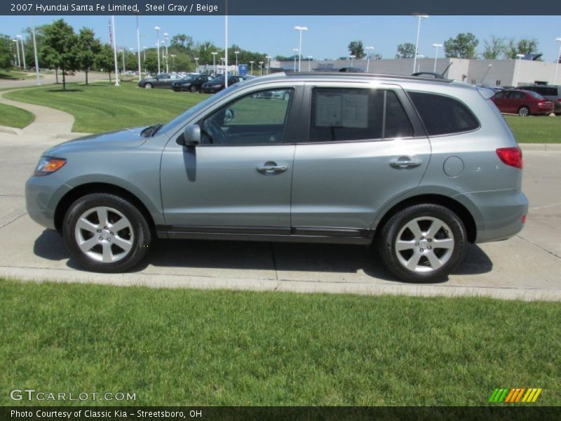 Steel Gray / Beige 2007 Hyundai Santa Fe Limited