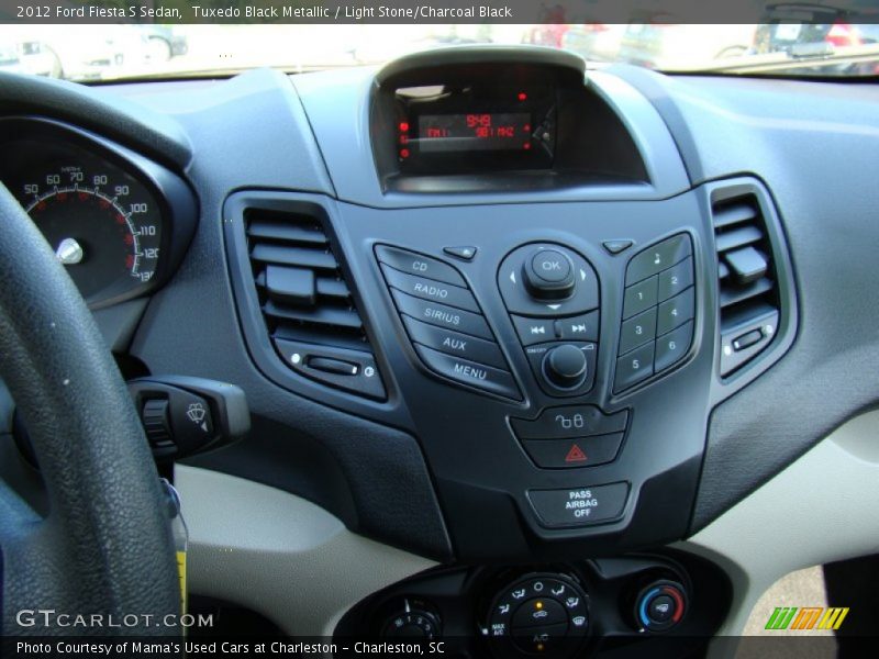 Tuxedo Black Metallic / Light Stone/Charcoal Black 2012 Ford Fiesta S Sedan