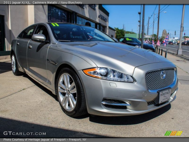 Cashmere Metallic / Navy Blue/Ivory 2011 Jaguar XJ XJL