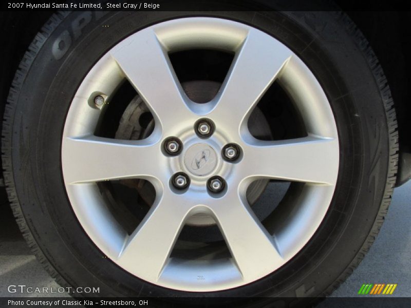 Steel Gray / Beige 2007 Hyundai Santa Fe Limited