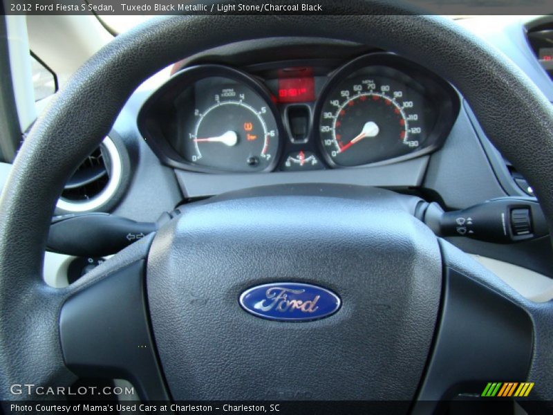 Tuxedo Black Metallic / Light Stone/Charcoal Black 2012 Ford Fiesta S Sedan