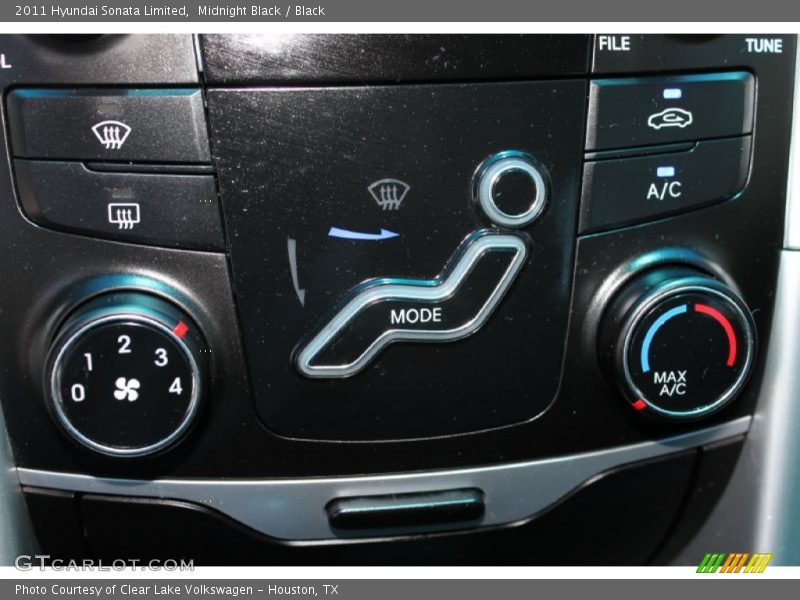 Midnight Black / Black 2011 Hyundai Sonata Limited