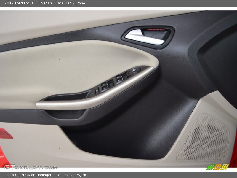 Race Red / Stone 2012 Ford Focus SEL Sedan