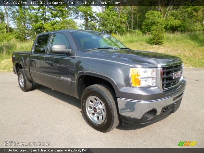Storm Gray Metallic / Dark Titanium 2011 GMC Sierra 1500 SL Crew Cab 4x4
