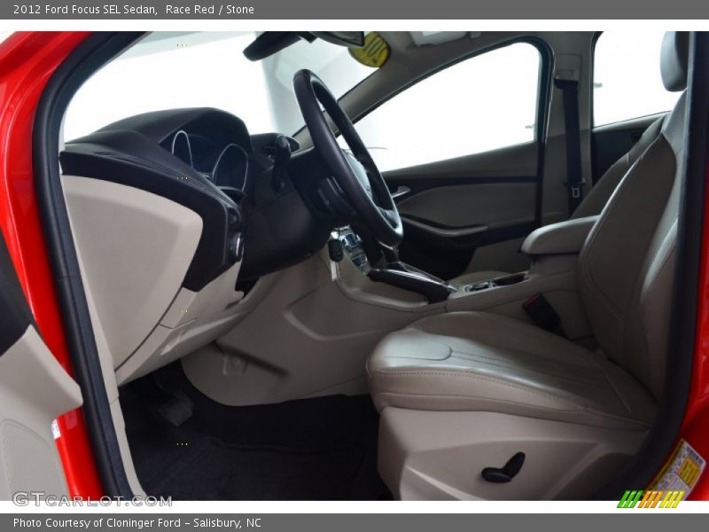 Race Red / Stone 2012 Ford Focus SEL Sedan