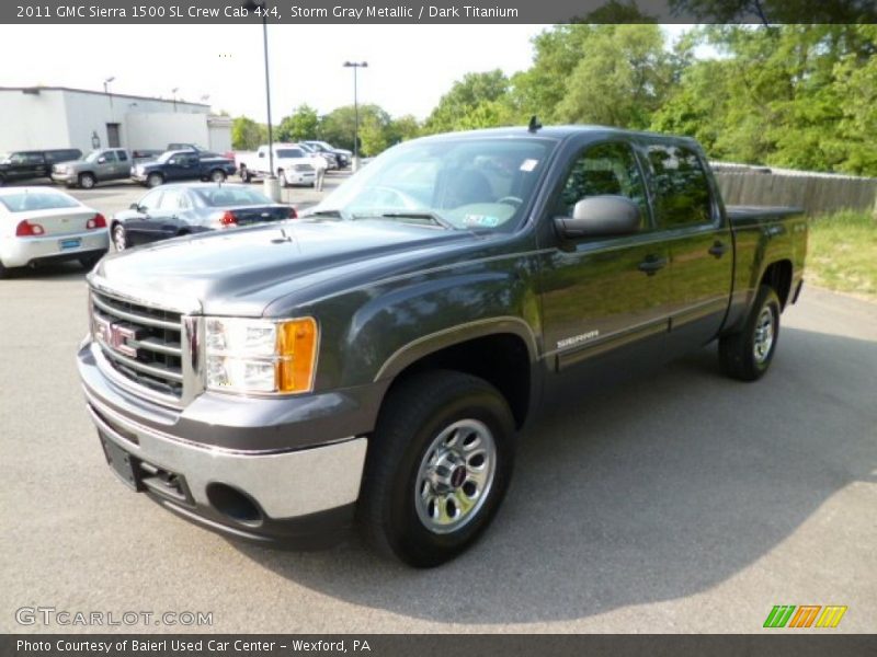 Storm Gray Metallic / Dark Titanium 2011 GMC Sierra 1500 SL Crew Cab 4x4