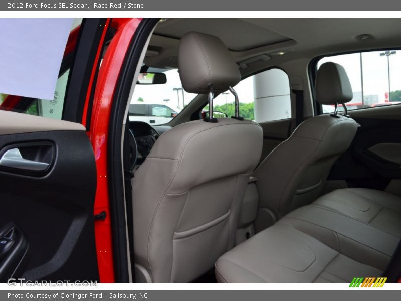 Race Red / Stone 2012 Ford Focus SEL Sedan