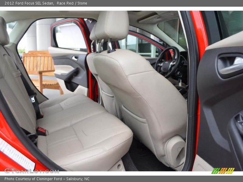 Race Red / Stone 2012 Ford Focus SEL Sedan