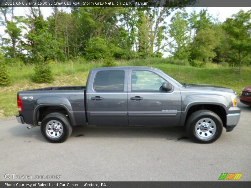 Storm Gray Metallic / Dark Titanium 2011 GMC Sierra 1500 SL Crew Cab 4x4