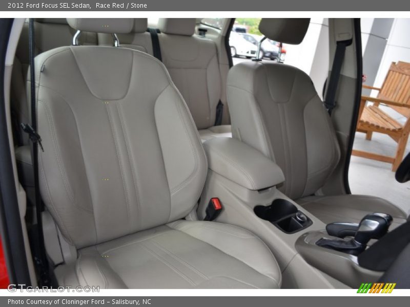 Race Red / Stone 2012 Ford Focus SEL Sedan