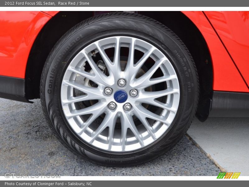 Race Red / Stone 2012 Ford Focus SEL Sedan