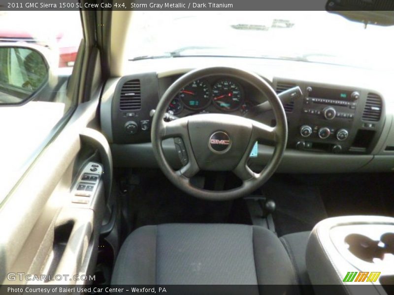 Storm Gray Metallic / Dark Titanium 2011 GMC Sierra 1500 SL Crew Cab 4x4