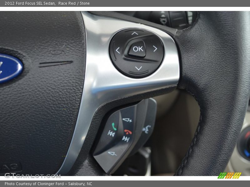 Race Red / Stone 2012 Ford Focus SEL Sedan